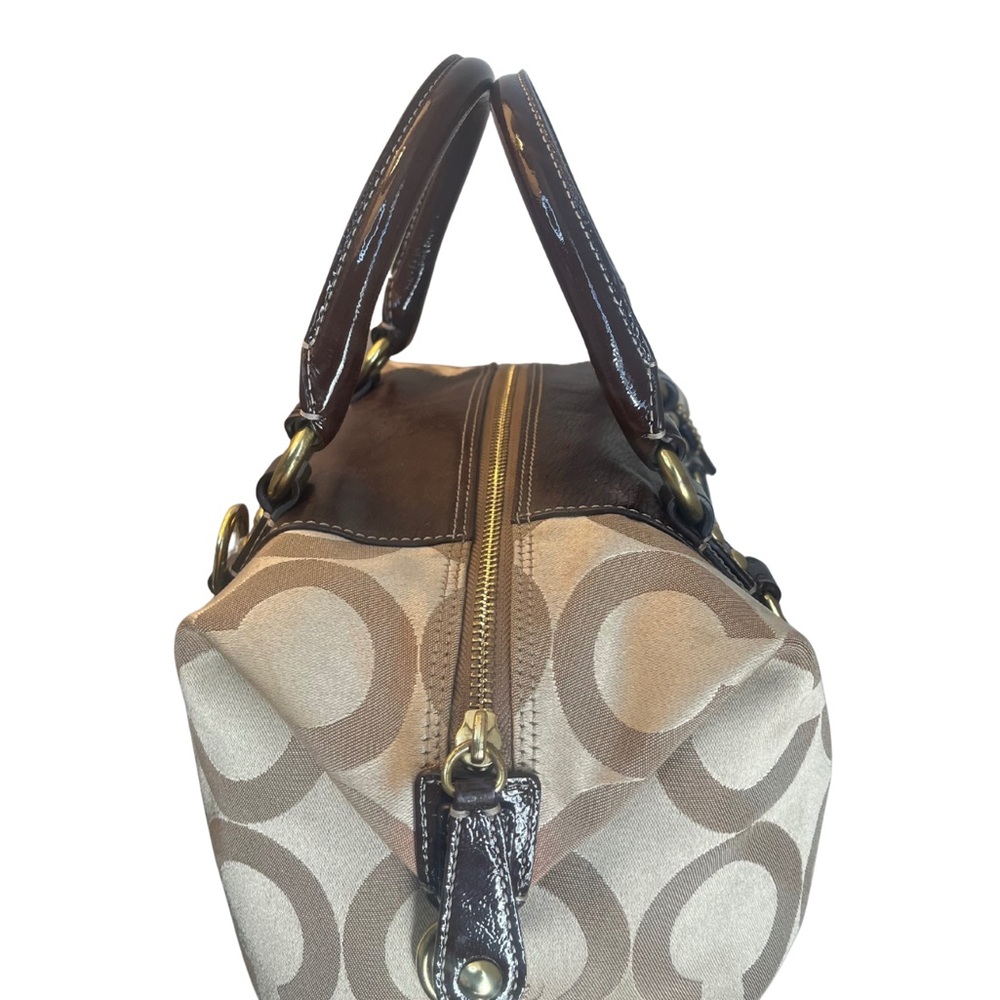 Coach Madison Op Art C Signature Satchel Bag - Picture 6 of 11